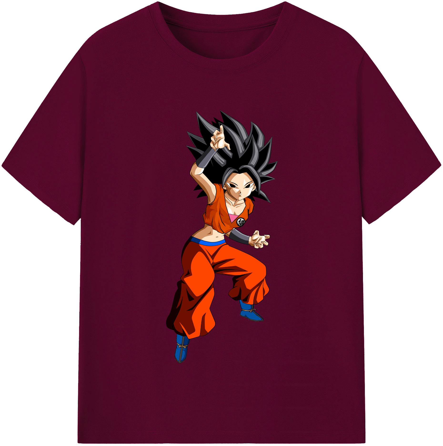 （画像用） ドラゴンボール カリフラ DRAGON BALL Caulifla レディースカジュアルプリントTシャツ（綿100％）
